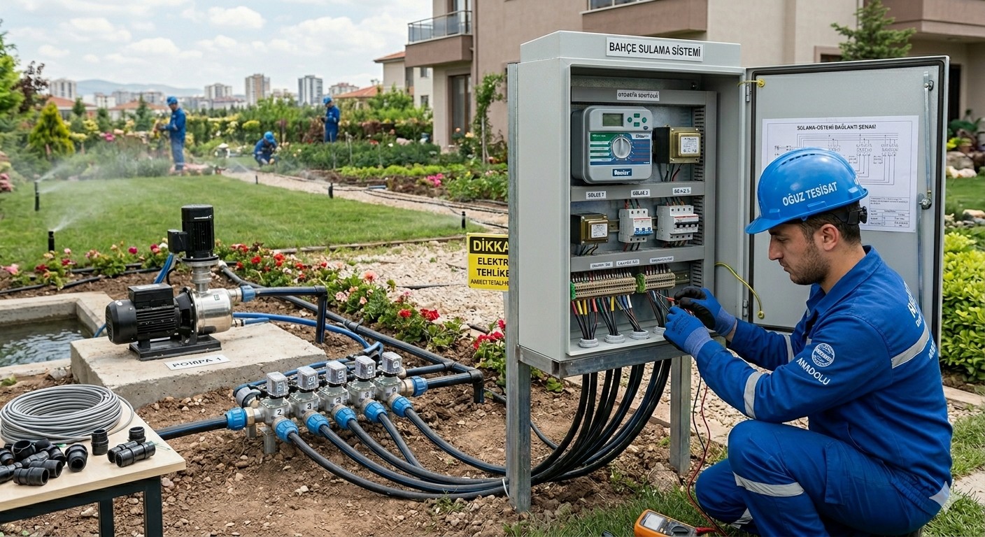 Bahçe sulama elektrik tesisatı